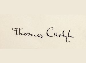 Signature de Thomas Carlyle - English School
